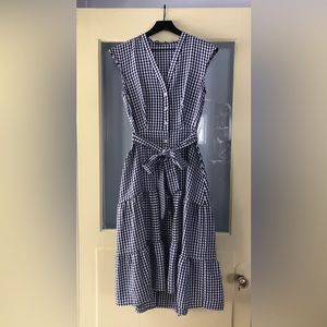 Gingham Blue and White Dress